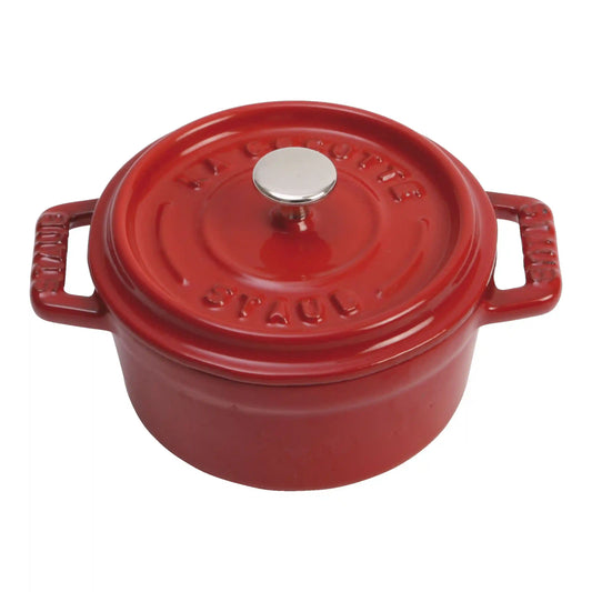 0.25 qt, Mini Round Cocotte, Cherry - Factory Second