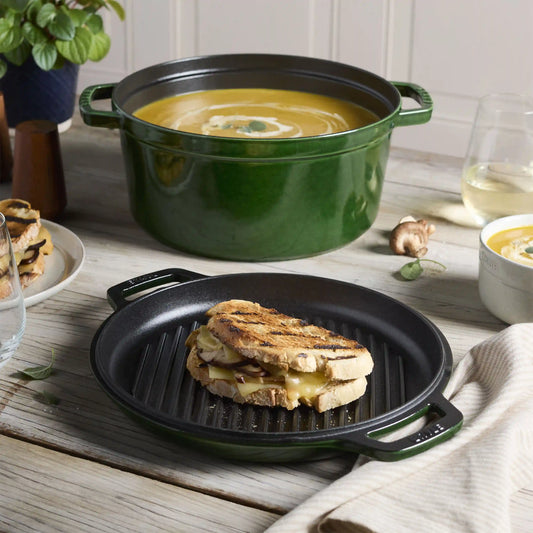 6.5 qt, Braise and Grill Dutch Oven Set, Basil
