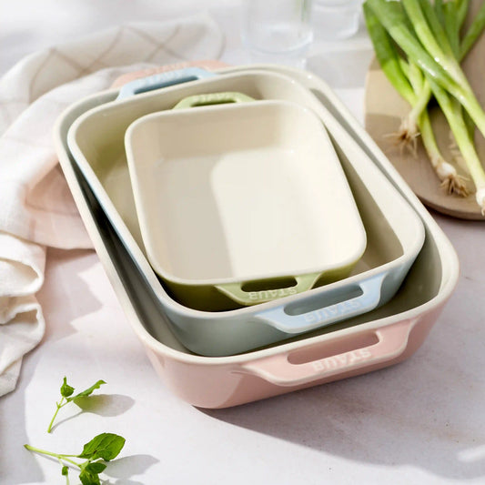 3-pc, Macaron Baking Dish Set, Mixed Colors