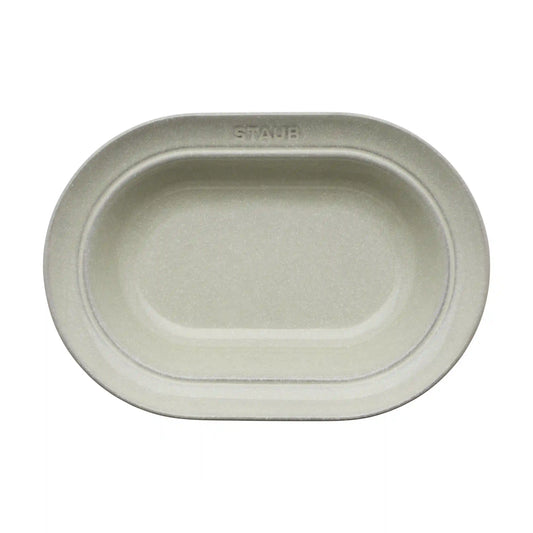 10-inch, Oval Serving Dish, White Truffle