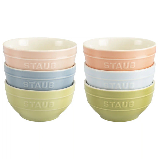 4.5-inch / 6-pc, Bowl set macaron, Mixed Colors