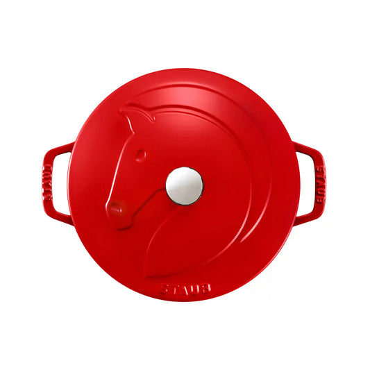 3.75 qt, Essential French Oven with Modern Horse Lid, Cherry - Factory Second
