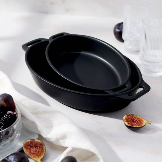 2-pc, Baking Dish Set, Matte Black