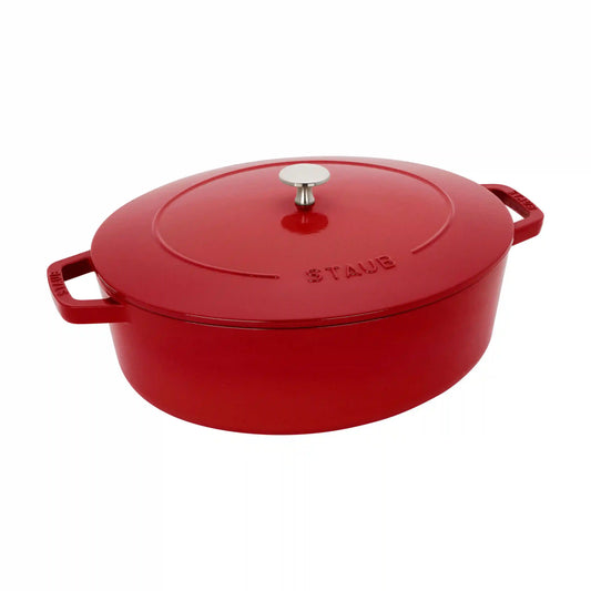 6 qt, Wide Oval Dutch Oven, Cherry - Factory Second